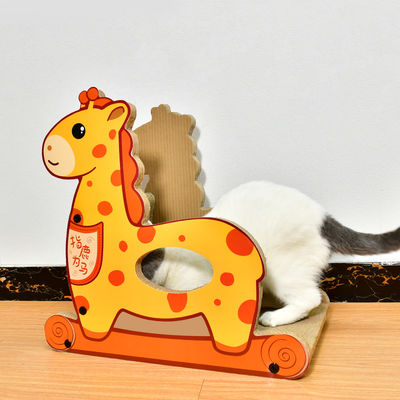 Giraffe Shape Cat Scratcher Pet Playground Cat Scratching Toy Durable Kitty Scratcher Cat Scratching Board