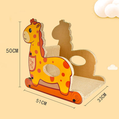 Giraffe Shape Cat Scratcher Pet Playground Cat Scratching Toy Durable Kitty Scratcher Cat Scratching Board