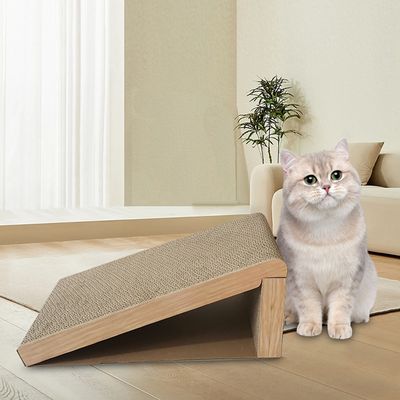 Cat Scratching Cardboard Scratchers Collapsible Triangle Cat Scratching Board Custom Foldable Triangle Shape Corrugated Paper
