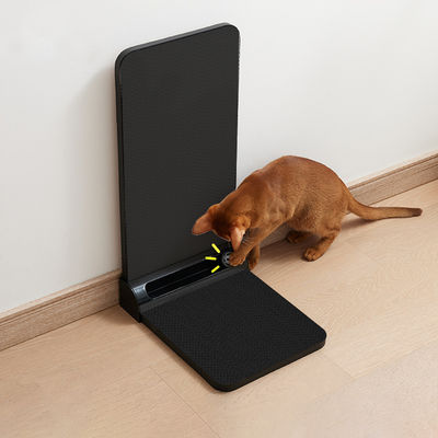 Wear-resistant Cat Scratch Board Corrugated Paper L-Shaped Single-Sided Track Cat Scratching Board(Black) Scratch-resistant