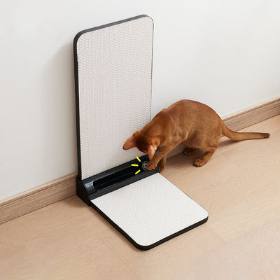 Cat Scratch Board Corrugated Paper Material L-Shaped Single-Sided Track Cat Scratching Board(White) Wear-resistant