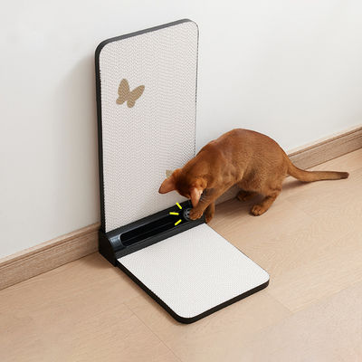 L-Shaped Single-Sided Track Cat Scratching Board(White Butterfly) Scratch-resistant Wear-resistant cat Scratch Board