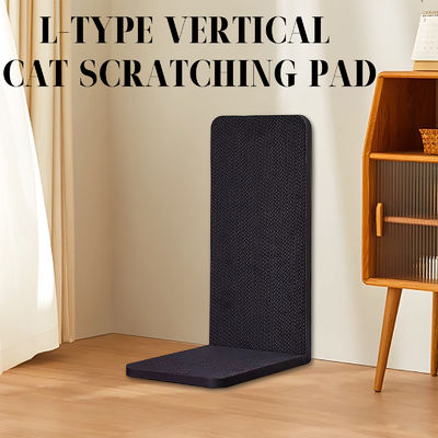 Corrugated Paper Grip and Wear Resistance Black L-Shaped Cat Scratching Board