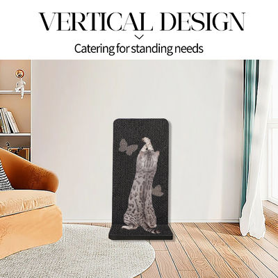 Corrugated Paper Grip and Wear Resistance Black Butterfly L-Shaped Cat Scratching Board