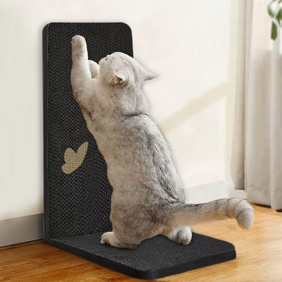 Corrugated Paper Grip and Wear Resistance Black Butterfly L-Shaped Cat Scratching Board