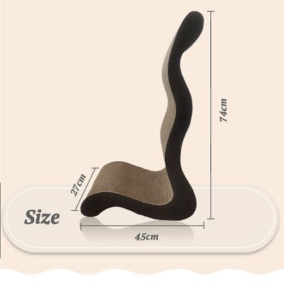 L-Shaped Wave Cat Scratching Board L Shape More Functions Cardboard Corrugated Cat Scratcher for Cats