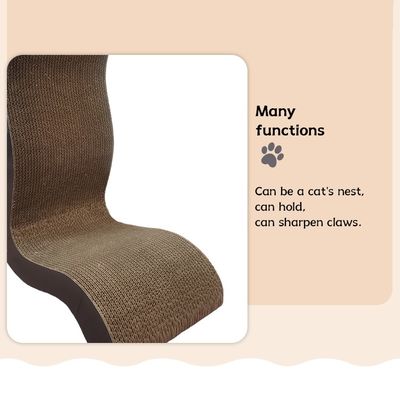 L-Shaped Wave Cat Scratching Board L Shape More Functions Cardboard Corrugated Cat Scratcher for Cats