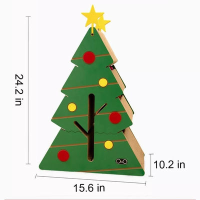 Creative Christmas Tree Cat Scratch Board with Built-in Bell Ball Wear Resistant