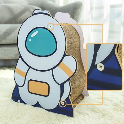 Astronaut Standing Cat Scratching Board Cute Design Corrugated Paper Material Is Resistant to Grip Wear Environmental protection