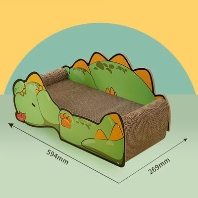 Lovely Dinosaur Sofa Cat Scratch Board Large Space Cat Scratching Board Comfortable and Resistant to Scratching