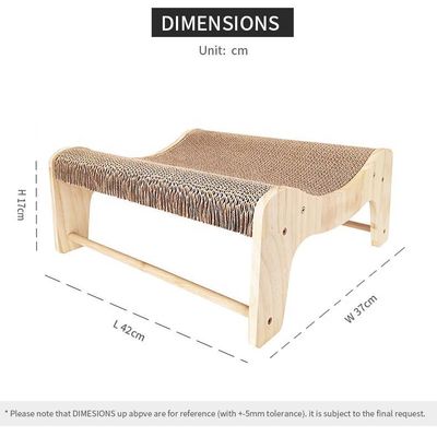 M-Recliner Cat Scratching Board Wooden Kittens Furniture Protector Corrugated Cardboard Cat Scratchers Kitty Bed Long Lasting