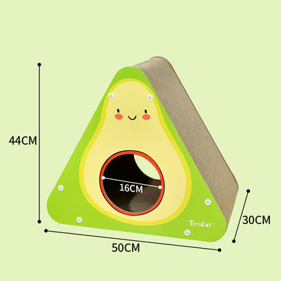 Foldable Avocado Shape Cat Scratcher Cardboard Cats Lounge House Kitten Scratching Post Durable Board Pads Protect Furniture