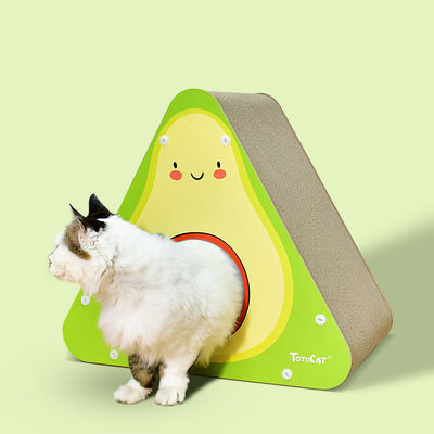 Foldable Avocado Shape Cat Scratcher Cardboard Cats Lounge House Kitten Scratching Post Durable Board Pads Protect Furniture