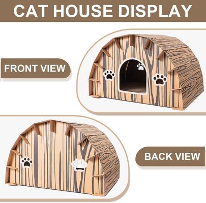 Eco Friendly Corrugated Cardboard Cat House High Quality Board Small Pet House with Scratchers