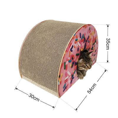Durable Cat Scratcher Doughnut Cat Scratch Board Nest Hot Sales Semicircle Shape Cardboard Cat Scratch