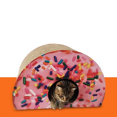 Durable Cat Scratcher Doughnut Cat Scratch Board Nest Hot Sales Semicircle Shape Cardboard Cat Scratch