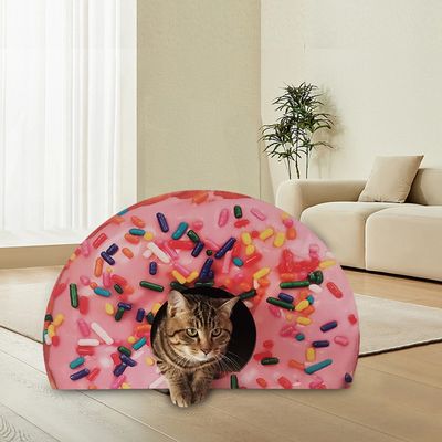 Durable Cat Scratcher Doughnut Cat Scratch Board Nest Hot Sales Semicircle Shape Cardboard Cat Scratch