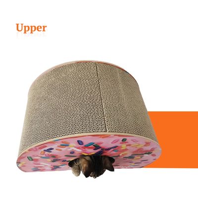 Durable Cat Scratcher Doughnut Cat Scratch Board Nest Hot Sales Semicircle Shape Cardboard Cat Scratch