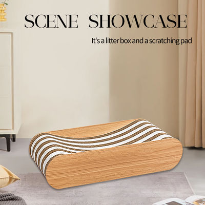 Double-Sided Sofa Cat Scratching Board (Yellow) Corrugated Paper Material Scratch-resistant Wear-resistant cat Scratch Board