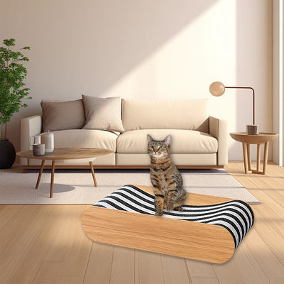 Double-Sided Sofa Cat Scratching Board (Yellow) Corrugated Paper Material Scratch-resistant Wear-resistant cat Scratch Board