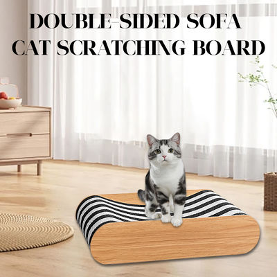Double-Sided Sofa Cat Scratching Board (Yellow) Corrugated Paper Material Scratch-resistant Wear-resistant cat Scratch Board