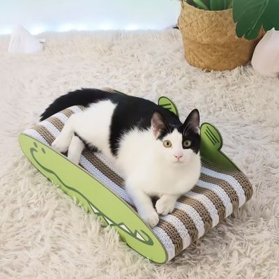 Crocodile Cat Scratch Board - Resistant to Scratching and Non-Slippery - Large Space Cat Scratch Sofa - Ideal Tool for Cat Clawing
