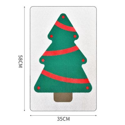 Christmas Cat Scratching Board Corrugated Cardboard Kitten Scratcher Pad for Wall Window
