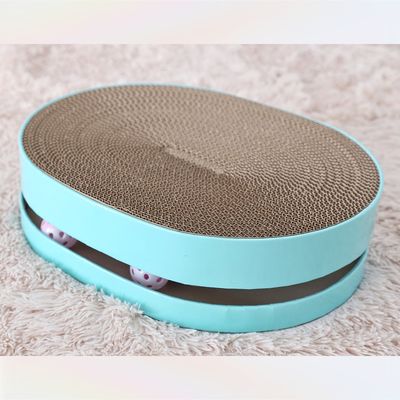 Oval Shape Ecycle Corrugate Scratcher Factory Direct Quality Cat Scratching Board Is Scratch Resistant