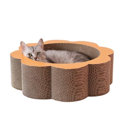 Flower Shaped Round Bowl Cat Scratching Board Cat Scratching Board Pet Scratch Pad