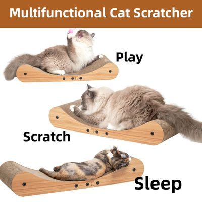 Cat Scratcher Lounge Bed for Indoor Cats, 27.5 X 10 Inches Cat Couch Bed - Scratching Board