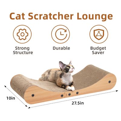 Cat Scratcher Lounge Bed for Indoor Cats, 27.5 X 10 Inches Cat Couch Bed - Scratching Board