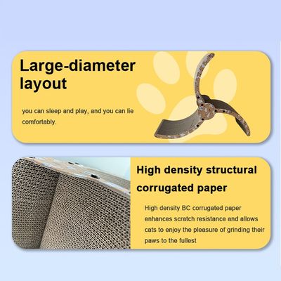 Design Paper Cat Scratcher Pinwheel Cat Scratching Board Combinable Hot Sale Customized Color Multi Size Custom