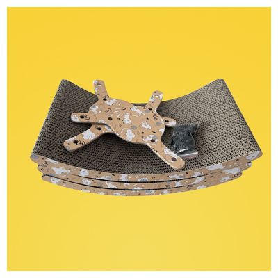 Design Paper Cat Scratcher Pinwheel Cat Scratching Board Combinable Hot Sale Customized Color Multi Size Custom