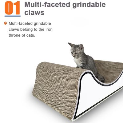 Corrugated Paper Cat Scratch Board Line Valley Type Cat Scratching Board Wholesale Cat Cardboard Toy High Density Durable