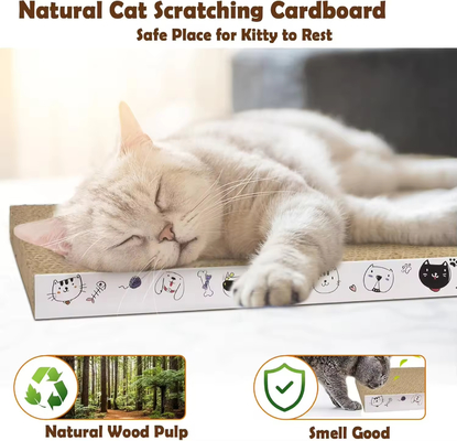 Cardboard Cat Scratcher Pad Durable for Indoor Cats Kitten Reversible Cat Scratching Board to Protect the Furniture