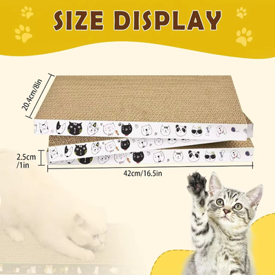 Cardboard Cat Scratcher Pad Durable for Indoor Cats Kitten Reversible Cat Scratching Board to Protect the Furniture