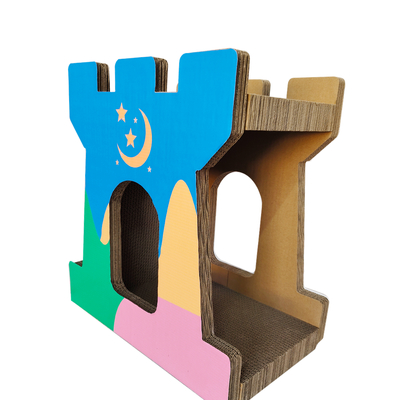 Castle Cat Scratch Board Hot Sales Scratcher Cat Play Toy Corrugated Cardboard Cat Scratch Board Scratcher