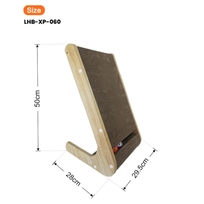 Cat Cardboard Cat Scratcher with Play Ball Slide Cat Scratching Board Combinable Unique Triangle Shape Scratch Resistant