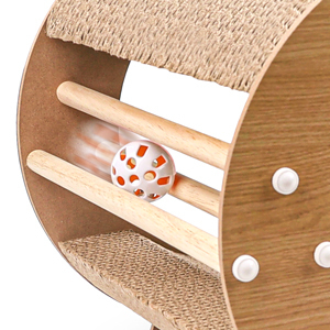 Large Scratcher Bed with Ball Toy - Cat Scratching Cardboard,100% Recycled Paper Cat Scratchers for Indoor