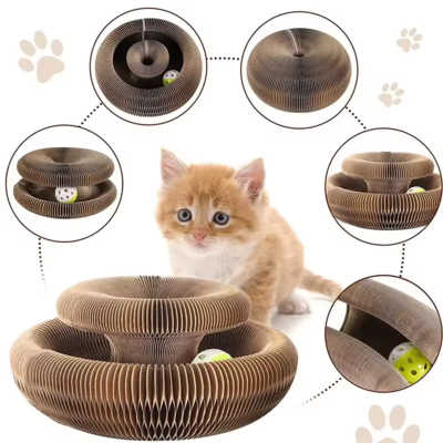 Magic Organ Cat Scratch Board Corrugated Paper Cat Spherical Self-entertainment And Boredom Scratching Cat