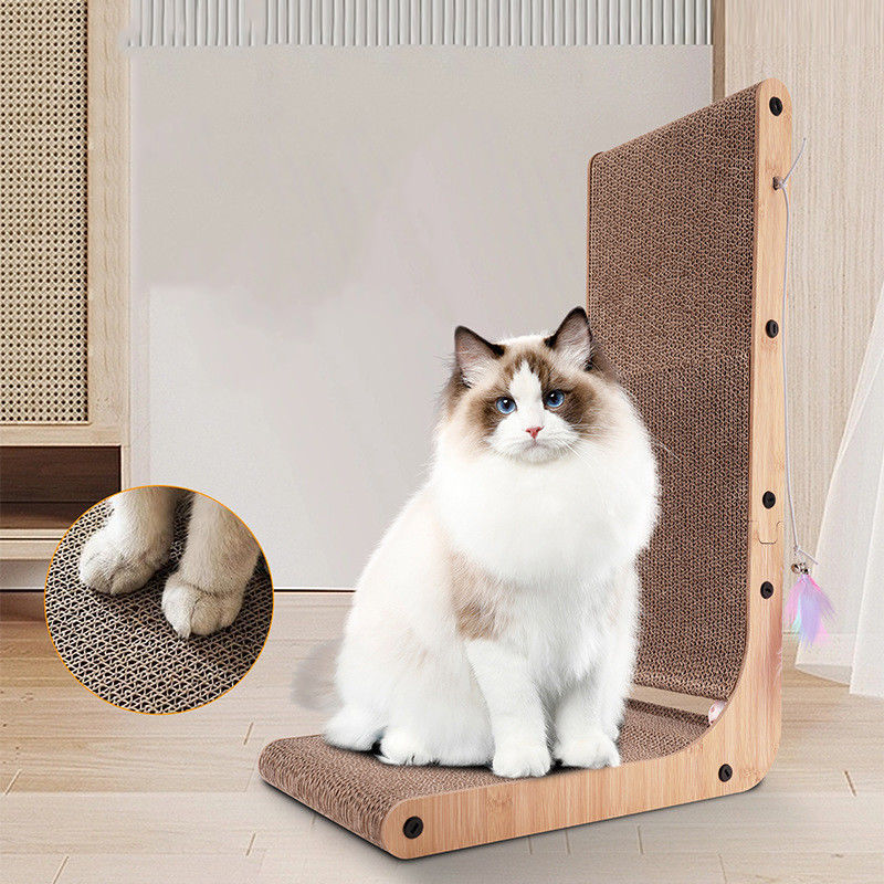 Factory Direct Sales Can Be Customized Wear-Resistant Easy to Clean High-Density L-Shaped Cat Scratch Board