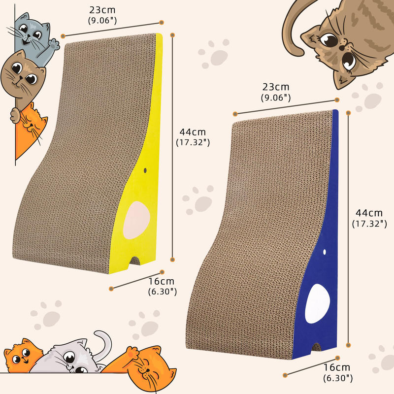 Cat Scratching Board Cat Scratcher Elephant Shape Cat Scratch Pad High Strength Corrugated Cardboard Reversible with Catnip