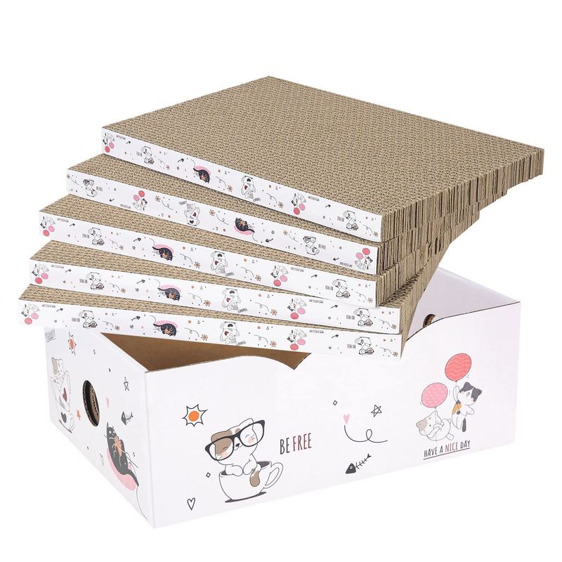 Cat Scratcher Cardboard,Reversible,Durable Recyclable Cardboard, Premium Scratch,Suitable for Cats to Rest, Grind Claws and Play