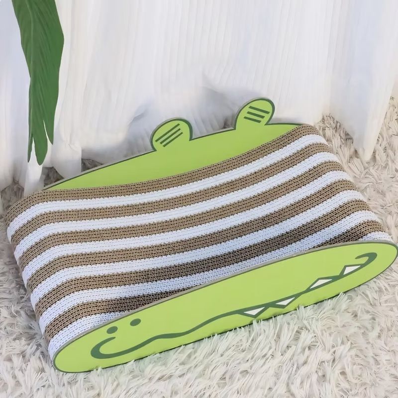 Crocodile Cat Scratch Board - Resistant to Scratching and Non-Slippery - Large Space Cat Scratch Sofa - Ideal Tool for Cat Clawing
